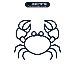crab icon symbol template for graphic and web design collection logo vector illustration