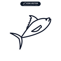 Fototapeta premium fish icon symbol template for graphic and web design collection logo vector illustration