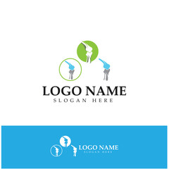 bone care healt logo symbol abstract design vector