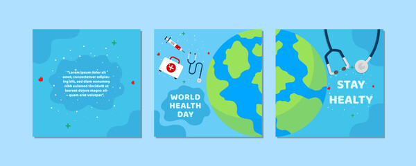 world health day sosial media posts design