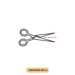 Scissors cut icons  symbol vector elements for infographic web
