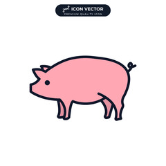 pork icon symbol template for graphic and web design collection logo vector illustration