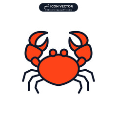 crab icon symbol template for graphic and web design collection logo vector illustration