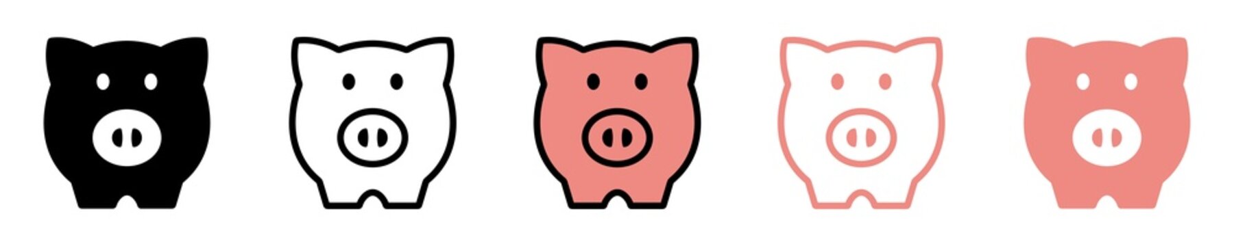 Pig Icon. Baby Pig Icon Images, Piggy Icon Vector Illustration