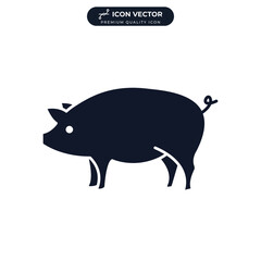 pork icon symbol template for graphic and web design collection logo vector illustration