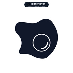 fried egg icon symbol template for graphic and web design collection logo vector illustration