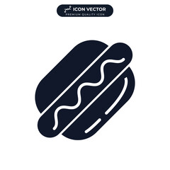 hotdog icon symbol template for graphic and web design collection logo vector illustration