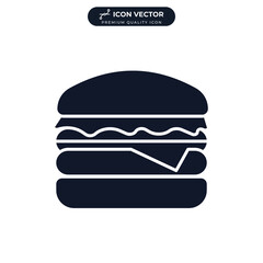 burger icon symbol template for graphic and web design collection logo vector illustration