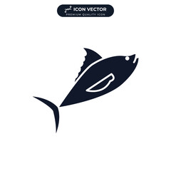fish icon symbol template for graphic and web design collection logo vector illustration