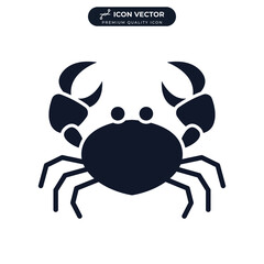 crab icon symbol template for graphic and web design collection logo vector illustration