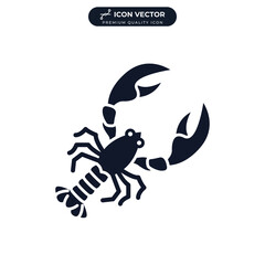 Obraz premium lobster icon symbol template for graphic and web design collection logo vector illustration
