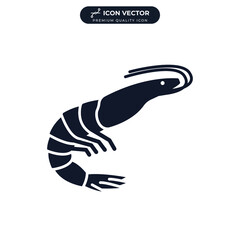 Obraz premium shrimp icon symbol template for graphic and web design collection logo vector illustration