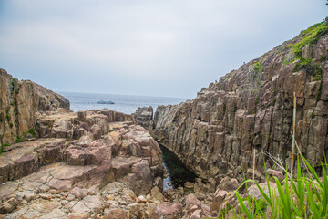 福井県　東尋坊の絶壁
