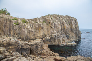 福井県　東尋坊の絶壁