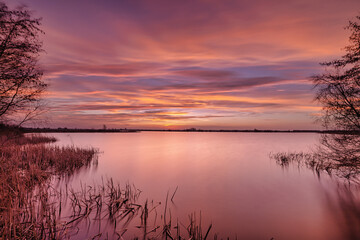 Fototapeta premium A beautiful sunrise in the Netherlands