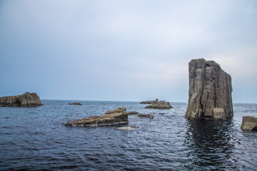 福井県　東尋坊の絶壁