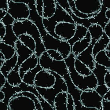 Vector Abstract Barb Wire Seamless Pattern