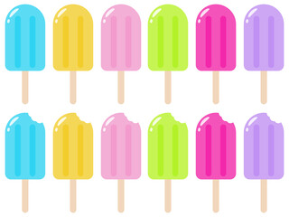 アイスキャンディーのアイコン12種セット
