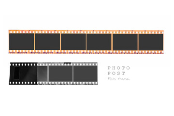 (35 mm.) film collections frame.With black space.film camera.film template	