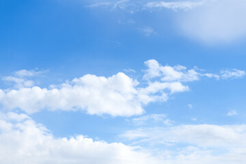 Blue sky with clouds. Sky background. Selective focus