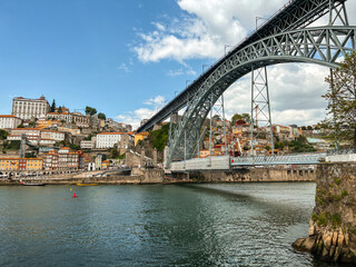 Porto, Dom Luis I Bridge above Douro river, Portugal