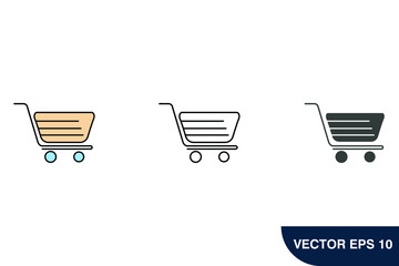 shoping cart icons  symbol vector elements for infographic web