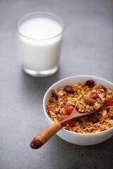 Granola with nuts and fruits