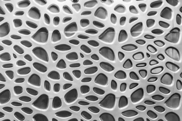 Abstract Pattern Interior Design Wall with Holes Sample Color Grey And White Light Decoration Texture Background