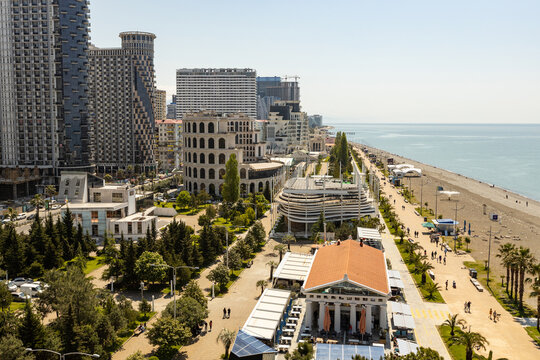 Batumi Embankment Aerial View From The Lighthouse, Georgia