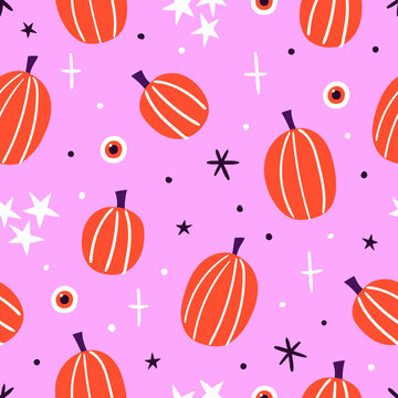 Pumpkin pattern. Halloween pattern. Pumpkin background. Halloween background