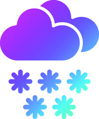 Snowing Vector Icon Design Illustration