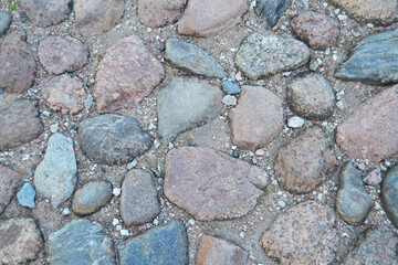 Old paving stones in the Kremlin of the city of Pskov