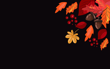 Autumn background. High quality vector illustration.