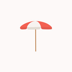 Beach umbrella. Flat simple icon. Isolated. Vector