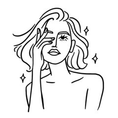 Beauty woman, Woman line art, Woman pose