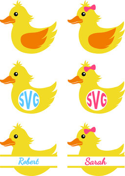Rubber Duck Monogram vector, Baby Boy and Girl, Kid, Monogram Frame, Rubber Ducky, Shower