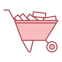 Wheelbarrow Icon Design