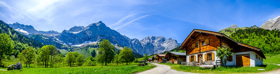 landscape at the Risstal Valley in Austria - obrazy, fototapety, plakaty