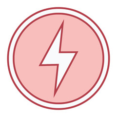 Lightning Button Icon Design