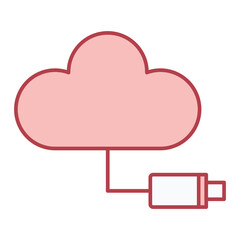 Cloud Cable Icon Design