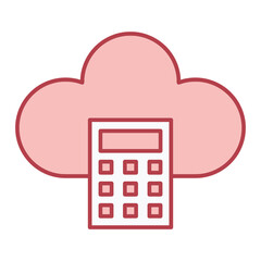 Cloud Calculating Icon Design