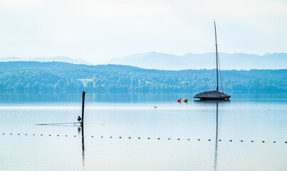 sailboats in tutzing - lake starnberg - bavaria