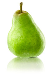Birne mit gruener Spiegelung