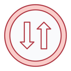 Two Way Road Icon Design