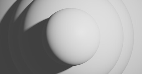 Render with gray simple sphere with shadow on top