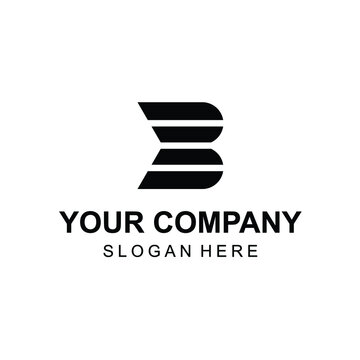 Abstract B letter fast block logo vector