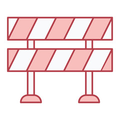 Road Blockade Icon Design