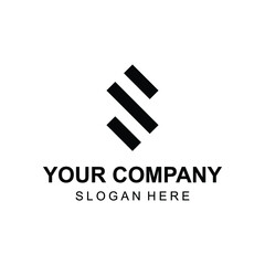 Modern abstract letter S logo design vector
