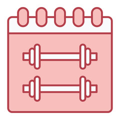 Gym Calender Icon Design