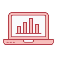 Laptop Stats Icon Design